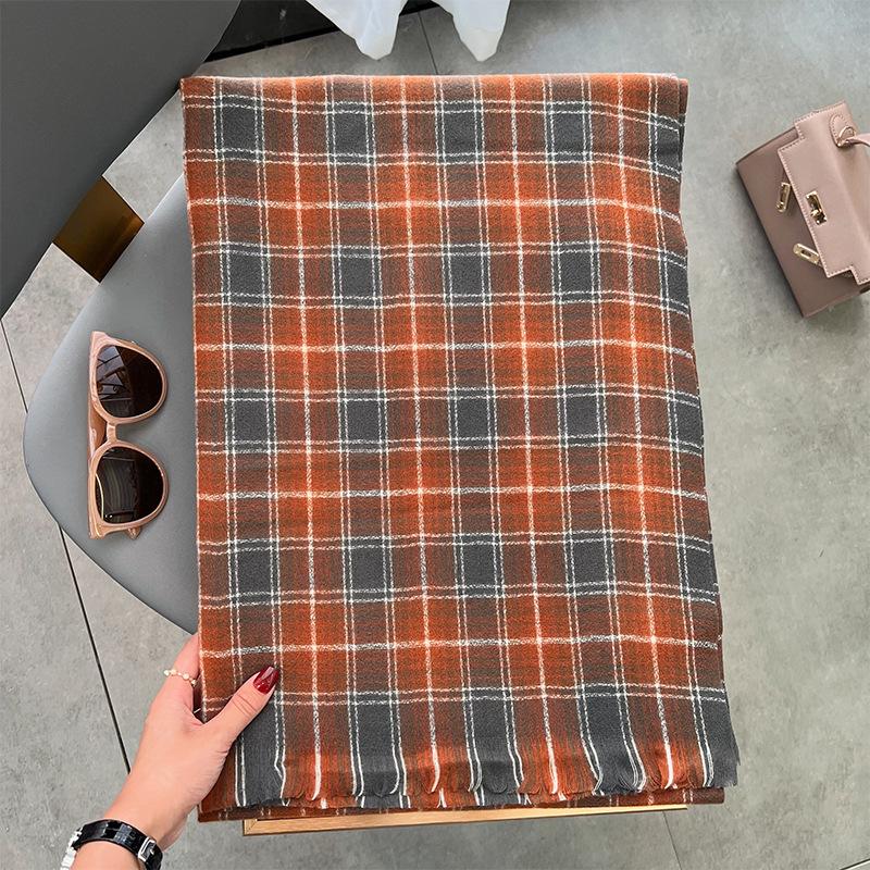 New Autumn And Winter Scarves For Women Ins Classic Plaid Warmth For Students And Lovers