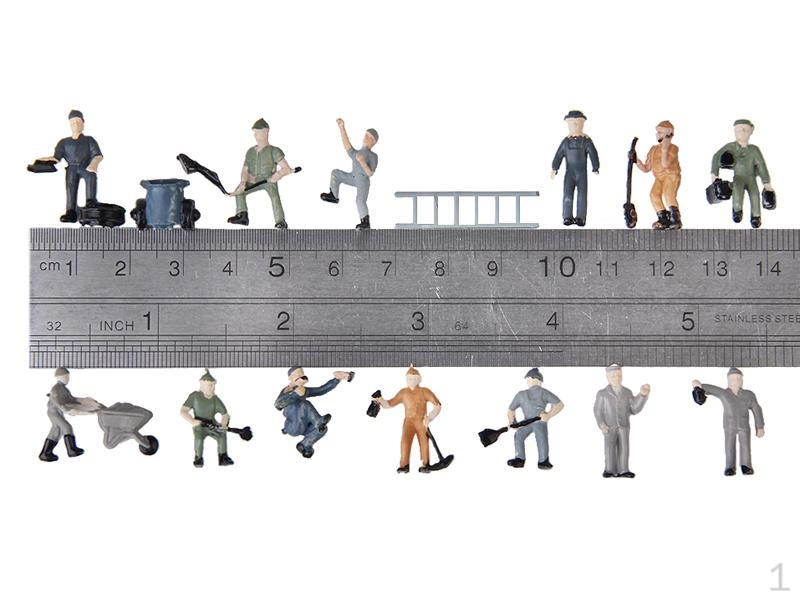 25 stk Jernbanemodell Tog Malt Actionfigurer 1:87