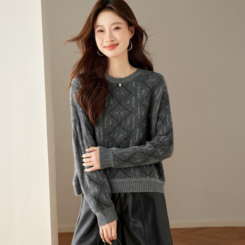 Srcr Women's 100% Cashmere Jacquard Sweater
