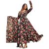 Modestouze Attires Georgette Anarkali Anzug für Damen Floral bedrucktes Anarkali Kurta Set mit Dupatta Party-Frock-Anzug