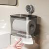 Transparent Suction Cup Tissue Box Wall Mounted Tissue Storage Box Napkin Box  Living Room