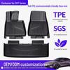 Compatible with 25 Xiaomi SU7 Models, Original Color TPE Floor Mats, Front and Rear Trunk Mats, Full Coverage Car Floor Mats.