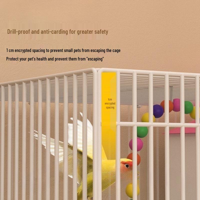 Luxury Folding Metal Bird Cage for Budgies & Mynas