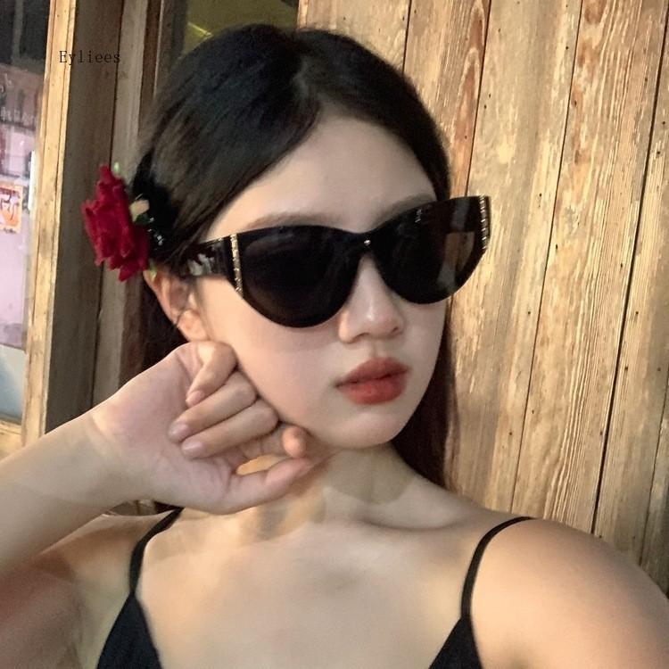 Luxury  Designer Cat Eye Sunglasses Women For Female Fashion Vintage Sun Glasses Punk Shades Popular Eyeglasses