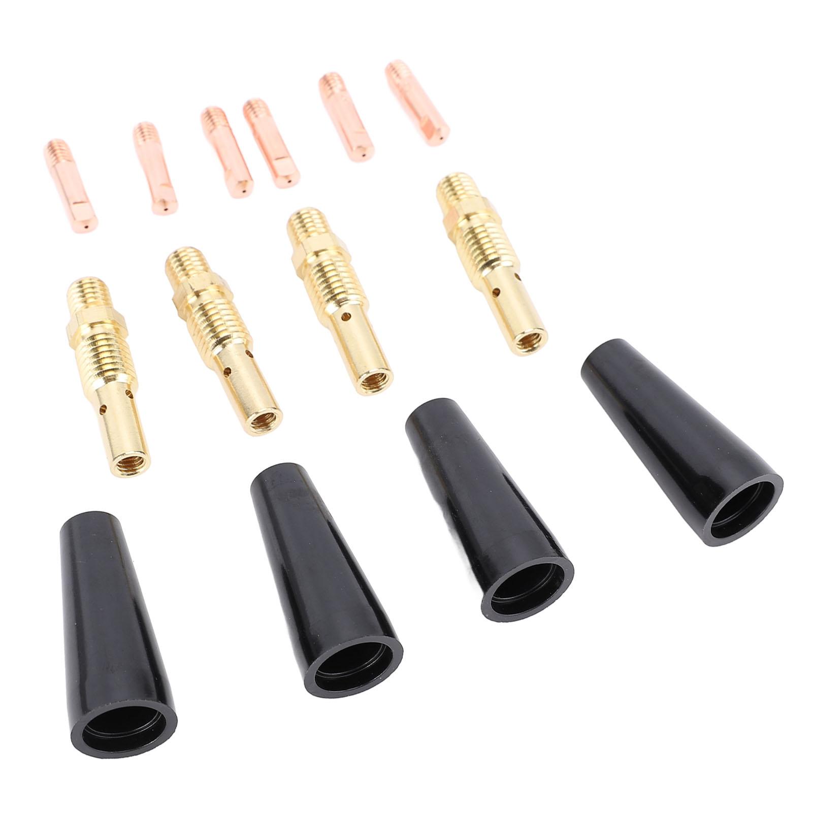 

48 Pcs Set Flux Core Gasless Nozzle Kit MIG Welding Gun Accessory KP1939 1 Flux Core Nozzles 0.9mm Tips Gas Diffusers