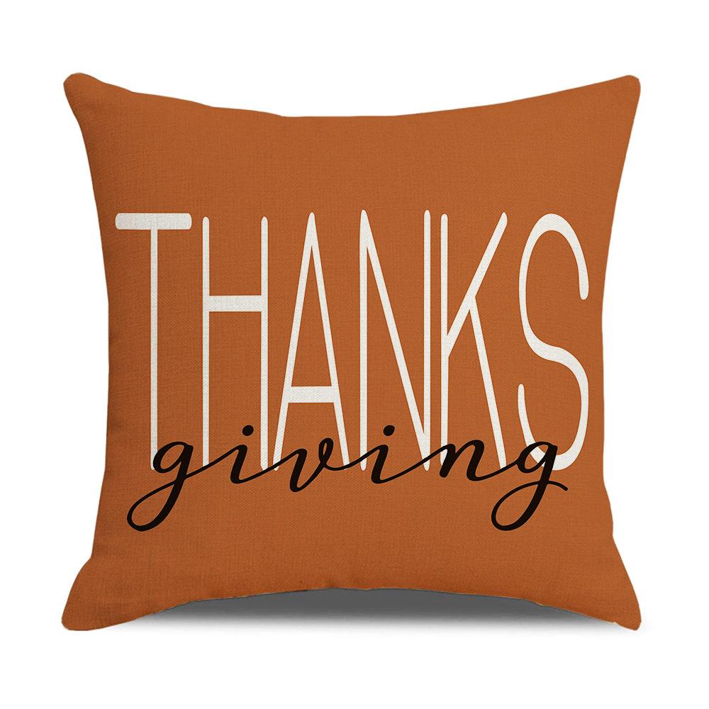 New Autumn Themed Flower Plaid Thanksgiving Pillowcase Bedside Pillowcase Home Sofa Cover