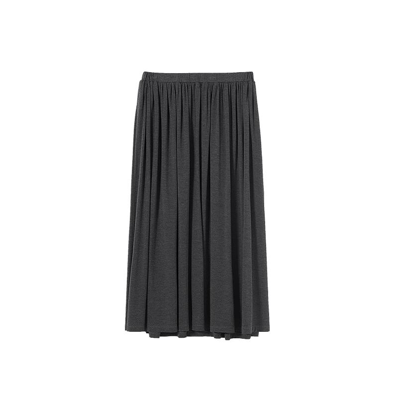 Langzi Pleated A-line Midi Skirt