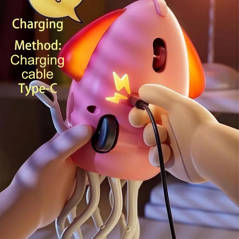 Electric Dancing Squid Octopus Dancer Novelty  Fidget Toys Luminous Music Baby Crawling  Toys Games For Kids Children Pets Cats