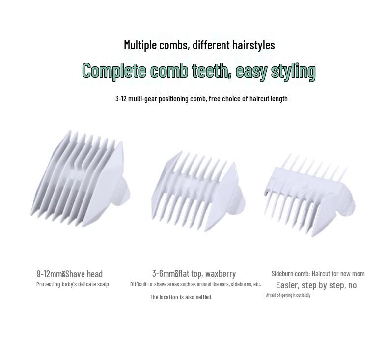 Quiet Electric Baby Hair Trimmer for Newborns and Infants