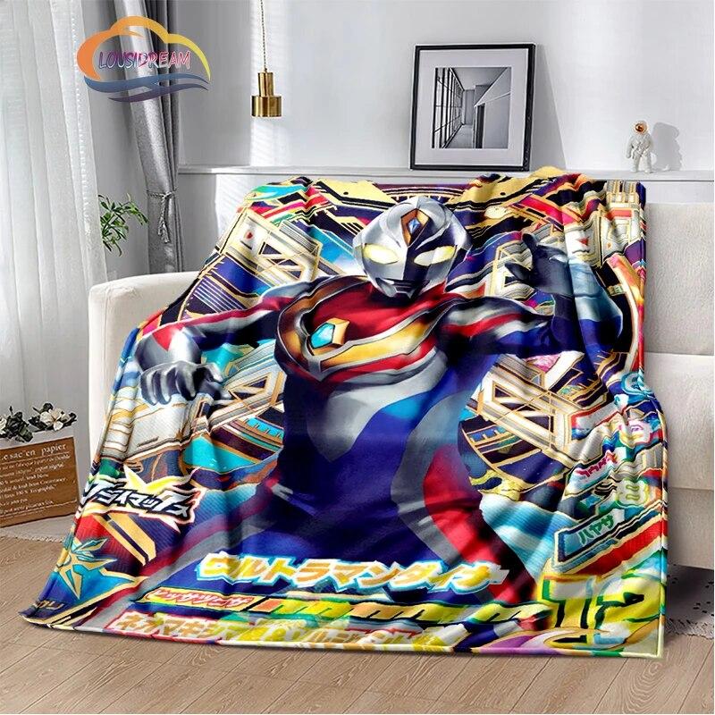 Ultra Heroes Zeta Hero's Path  Wool Blanket Jindian Animation Character Ultraman  Fashion  Portable Flannel Warm Camping