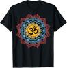Unisex Shirt Cotton Oversize Large Size NEW LIMITED Om Symbol Mandala Flower Meditation Workout Yoga Lover T-Shirt S-3XL