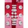 Gera Flower Patterned Luxury Ceramic 16 Piece Square Breakfast Set For 6 Persons