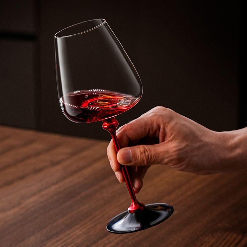 Unikátní čiré otočné sklenice na víno Ergonomický držák 500ml Křišťálová sklenice Zesílené dno Karafa na víno Sklenice na víno Sklenice na whisky