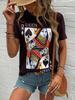 3D Poker Print Women's T-shirt Summer Daily Casual Women's Short-sleeved Top Urban Street Women Fashion Crew-neck T-shirt