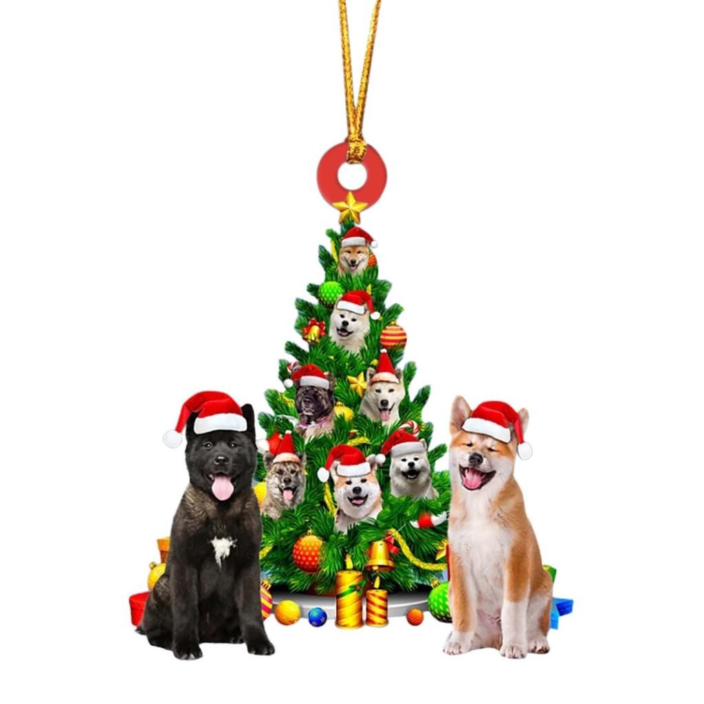 

2023 Creative Christmas Pet Dog Cat Hanging Decoration Acrylic Car Backpack Ornament a