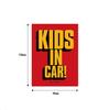 KIDS IN CAR! Kids Insignals Magnet 12x9cm Retro Vintage Vintage Classic (Red)