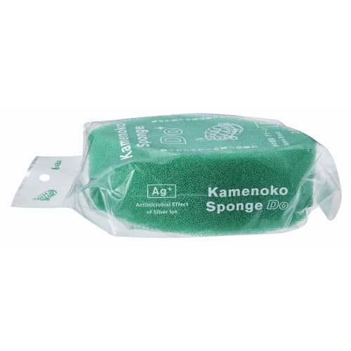 Kamenoko Tsubushi Nishio Shoten Kamenoko Sponge Do Thin Leaf Cleaner, 2-Piece Set, Green