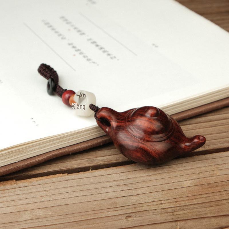 Green Sandalwood Teapot Keychain Pendant