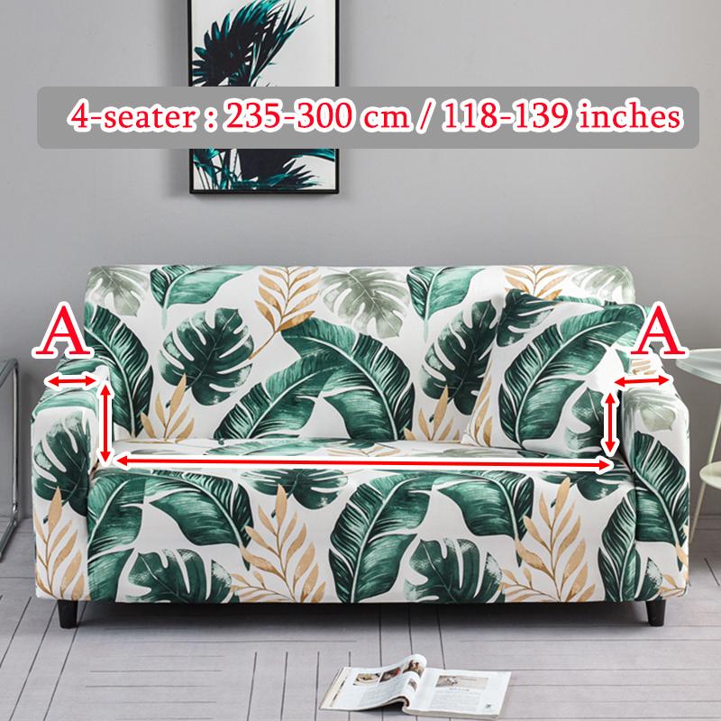 1ks Potah na pohovku pro loketní opěrku Rohová pohovka Jitrocel Listy Elastický potah na sekční pohovku ve tvaru L Prachotěsná