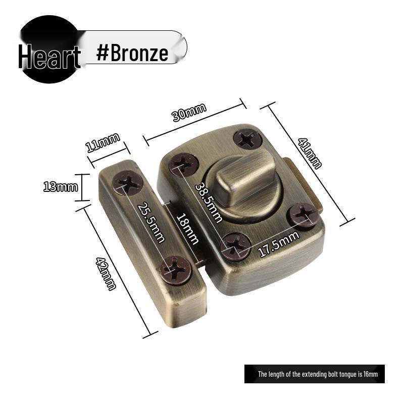Home Bedroom Anti-theft Rotating Door Knob Bolt - Hole-Free, Fits Left/Right Hinges