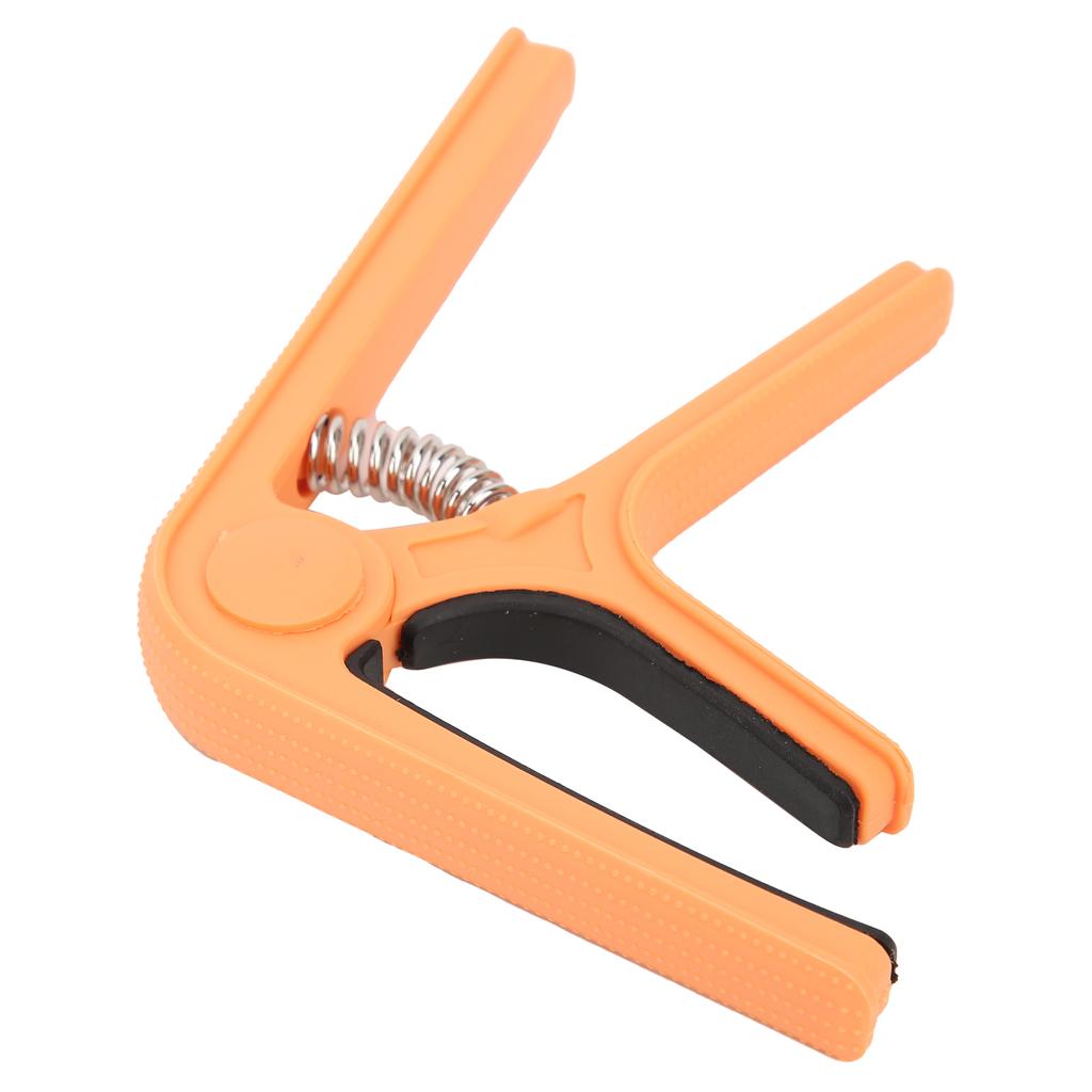 Guitar Capo Portable Clipon Spring Capo Stringed Instrument Playing Tuning Accessories(Orange )