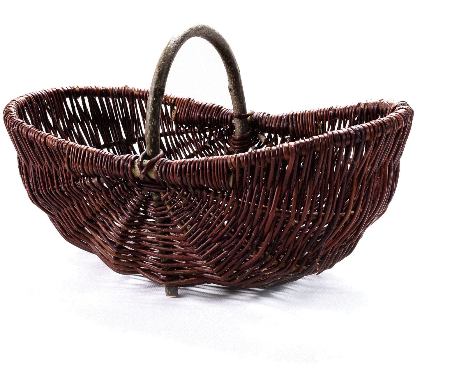 Wicker Basket For Mushrooms Made Of