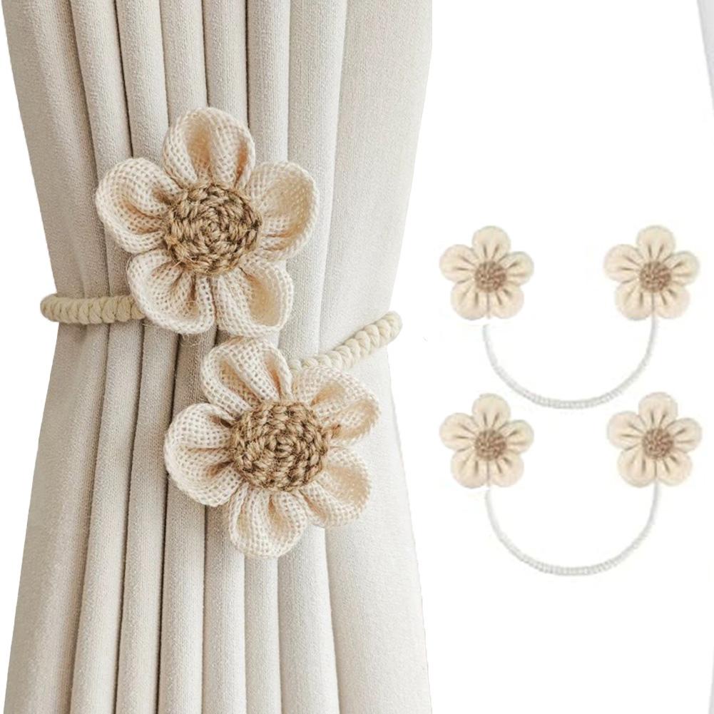 Rope Curtain Holdbacks Sunflower Curtain Tiebacks Floral Design