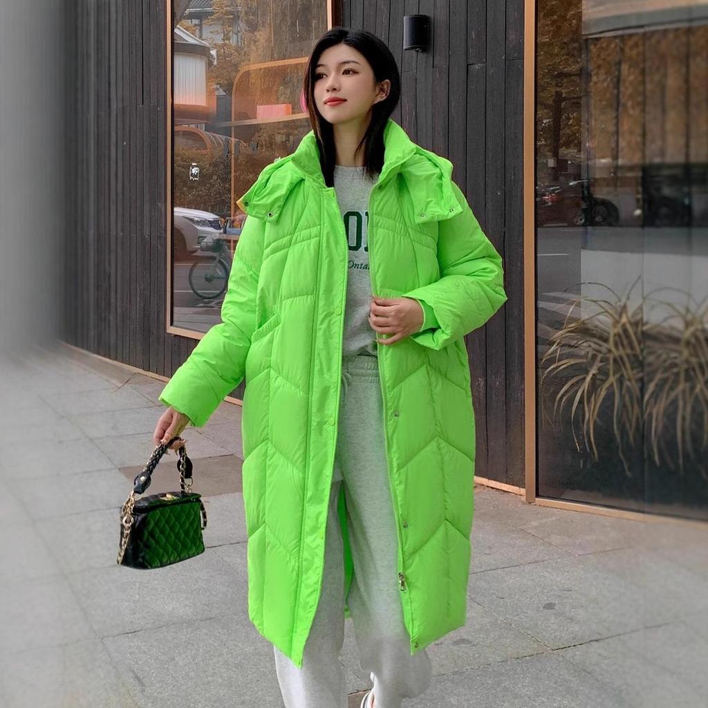 Winter New Hooded Down Cotton-padded Clothes Women's Medium and Long Loose Cotton-padded Jackets