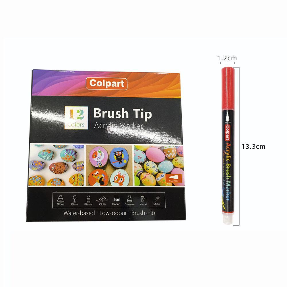 

Soft-tip Non-bleeding Acrylic Marker Pen, 24-36 Colors, DIY Watercolor and Art Use Outliner.