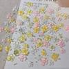 60pcs/bag Ice-clear Five-petal Flower Nail Art Accessories White Pink Flowers Gold and Silver Color Steel Beads