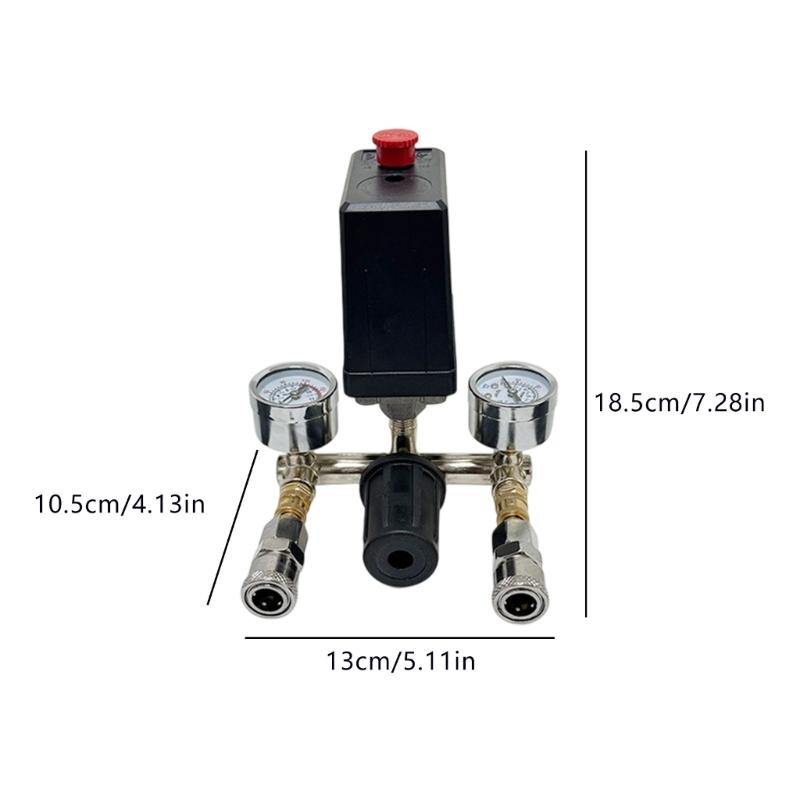 High Efficiency Air Compressor Switches Auto Load Unload Function 90-120PSI Pressure Switches Manifold Regulator