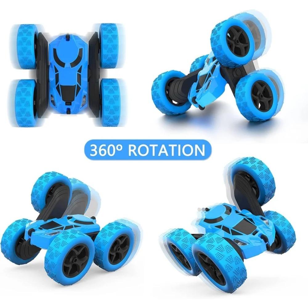 Remote Control Car, RC Cars Toys for Kids, 4WD Stunt Car with LED Lights 360° Flips, Drift Racing Electric Toy Gift for Boy Girl