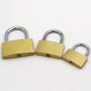 2/4pcs Brass Padlock, Keyed Different, 20mm Wide Brushed Finish Short Harden Shackle, Waterproof Rust-Proof Door Lock Short Beam
