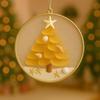 2/4Pcs Christmas Tree Ornament Round Shape Handmade Beach Decoration with Starfish Shell Decor Car Hanging Decoration