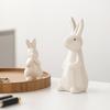 3pcs/set Easter Rabbit Shaped Ornament Office Home Desktop Ceramic Craft Decoration Set for Tabletop Decor & Festival Use
