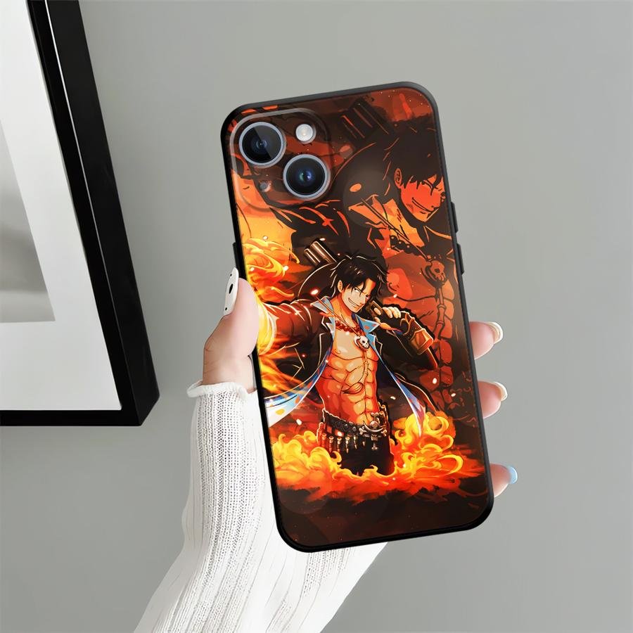Case for iPhone 14 17 16 Pro Max 11 X XS XR 7 8 SE 17Air 13 Mini 15 Plus 12 Funda Phone Cover Cool Luffy ACE