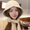 Fashionable Women Knitted Hat with Neck Coverage Unisex Teenager Protable Hat for Winter Sports and Leisures
