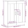 VidaXL Armoire murale gris béton 69,5x34x90 cm bois d'ingénierie 830360