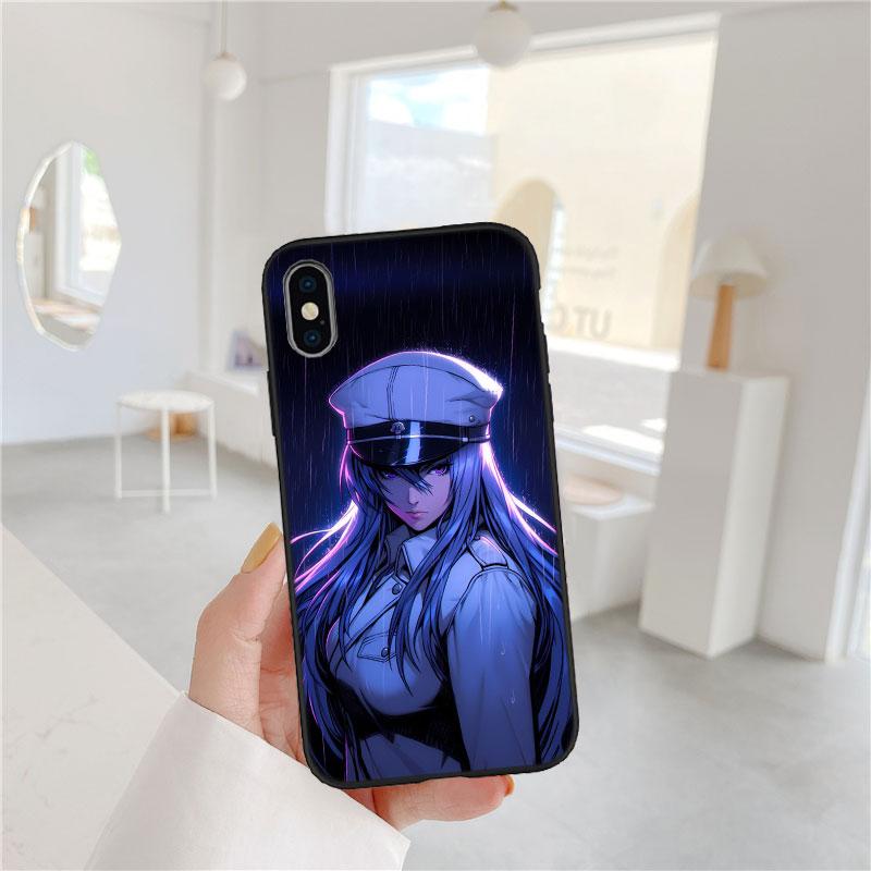 CJ10 Anime Esdeath Soft Shell Phone Case for Redmi Note 10 11 12 Pro Max 10S 10C 10T 11A 11S 12S 12C