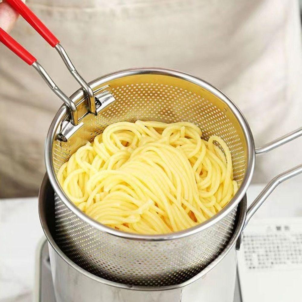 Multifunction Deep Frying Pot with Strainer Food Sieve Cooking Tool Skimmer  Restaurant
