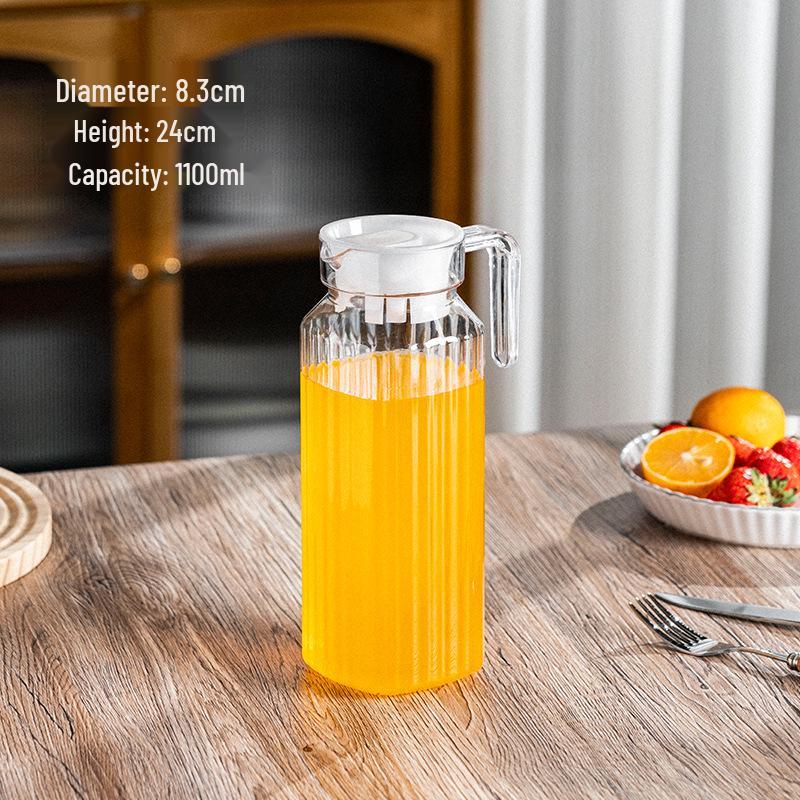 

Striped Acrylic Cold Water Kettle for Tea, Juice, and Beverages