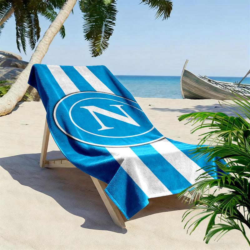 Napoli 2D Flat Print Beach Towel, Large Soft Quick Dry Towel for Beach Camping Swimming