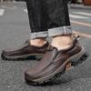 Fashion2024 New Leather Casual Business Shoes Outdoor Mens Comfort Loafers Fashion Soft Classic Driving Footwear Non-slip Walking Shoes