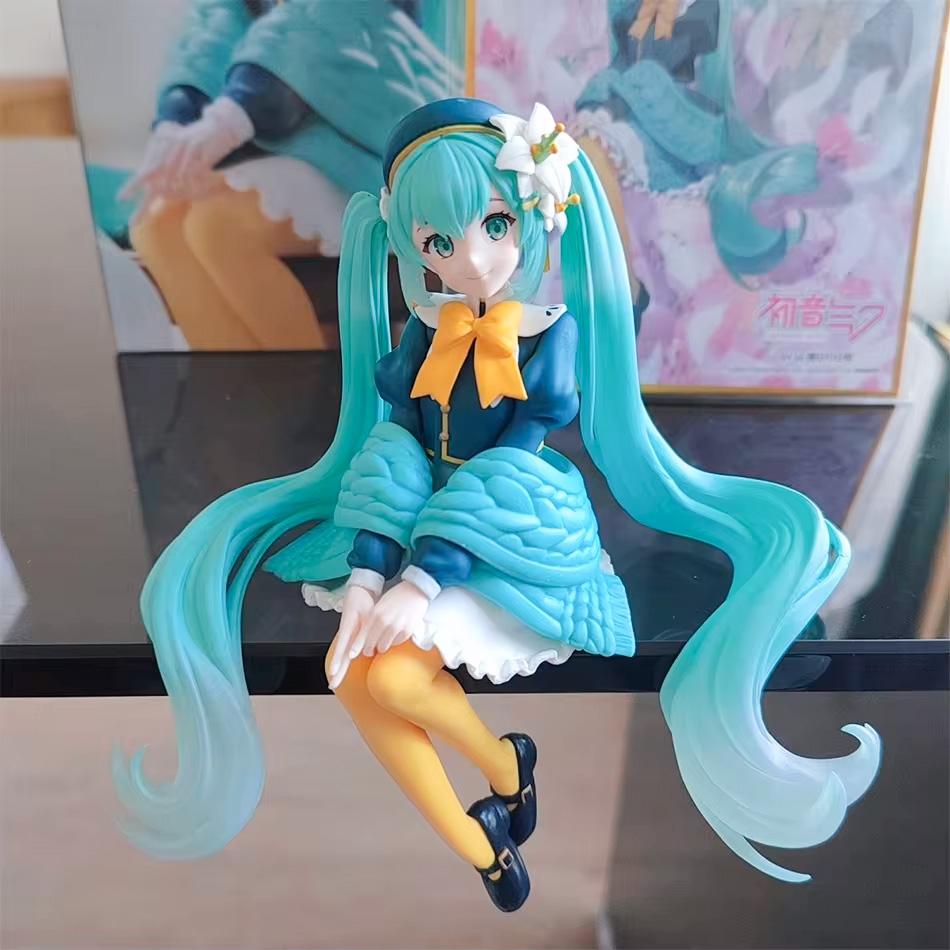 Hatsune Miku Flower Fairy Lily Noodle Stooper Anime Action Figure Toys 15cm PVC Model Collector Kid Birthday Gift