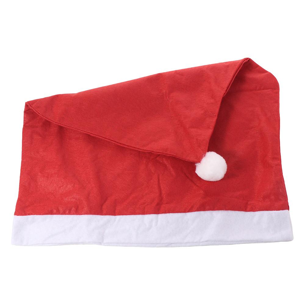 4pcs Soft Xmas Dinner Chair Seat Cover Plush Ball Christmas Table Decor Dress-up Props