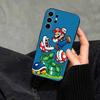 Cartoon S-Super M-MarioS Bros Phone Case For Samsung S25,S24,S21,S22,S23,S30,Ultra,S20,Plus,Fe,Note,10,9,5G Black Cover