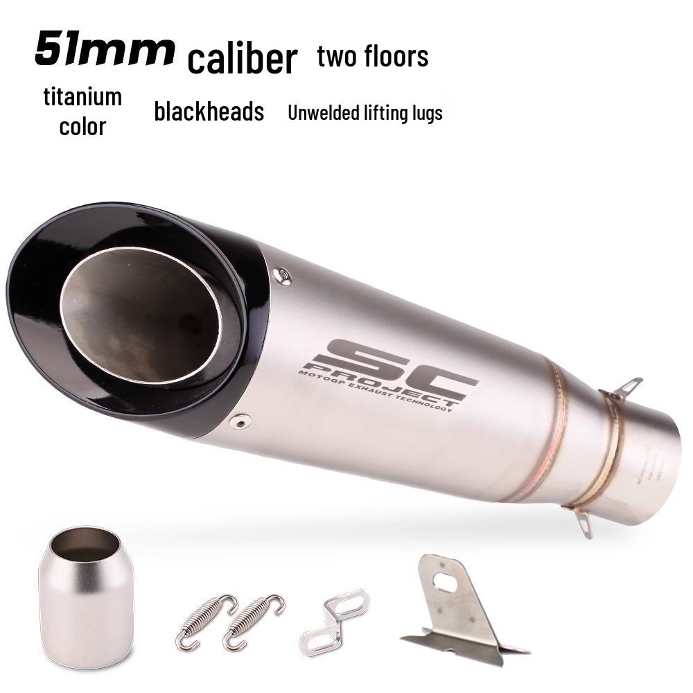 

Модифицированная выхлопная труба SC для Z900, Ninja 400, CB650R, R3 – Двухслойная 51 мм