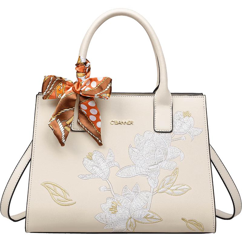 

C.BANNER Women s Embroidered Leather Crossbody Bag