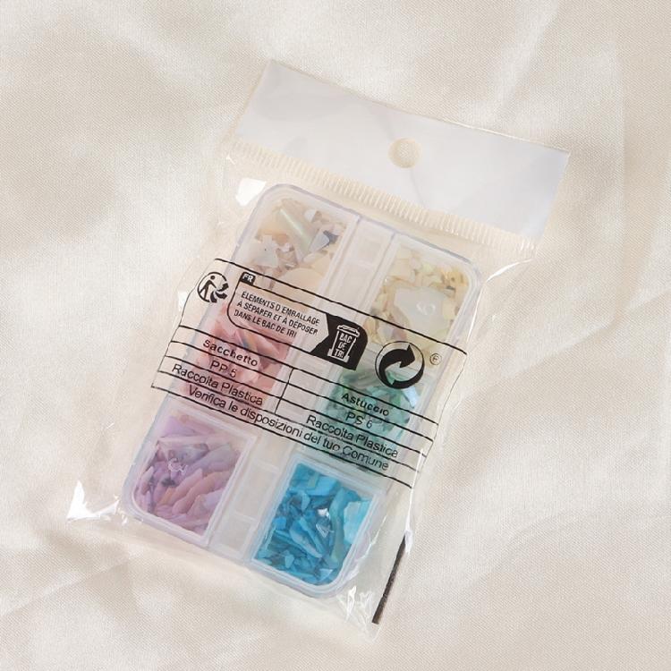 Natural Friendly Shell Nail Art Pieces 6 Color Options Waterproof Glitterings Texture Long Wear Manicure Accessories For Women Girls