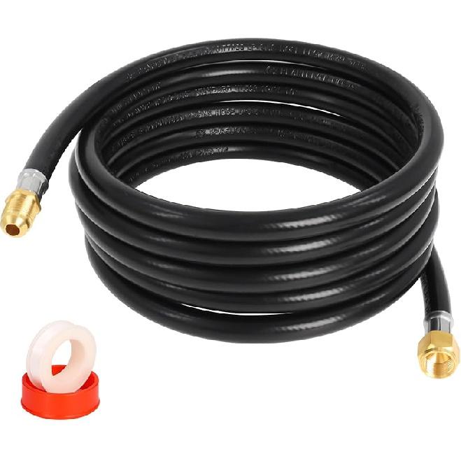Wadoy RV Propane Hose Connector Assembly 3 Foot - 3/8" Female Flare X 3/8" Female Flare Quick Connect Hose 59913 (Total Length 3.28Ft)